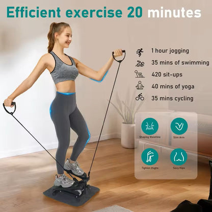 Mini Stepper Pedal Exerciser With LCD Monitor And Resistance Bands 2