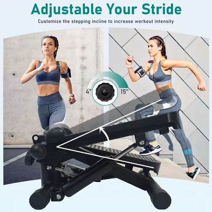 Mini Stepper Pedal Exerciser With LCD Monitor And Resistance Bands 3