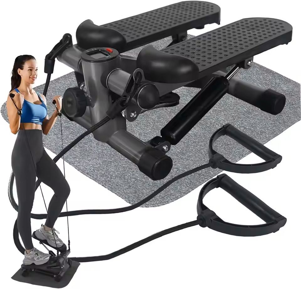 Mini Stepper Pedal Exerciser With LCD Monitor And Resistance Bands 7