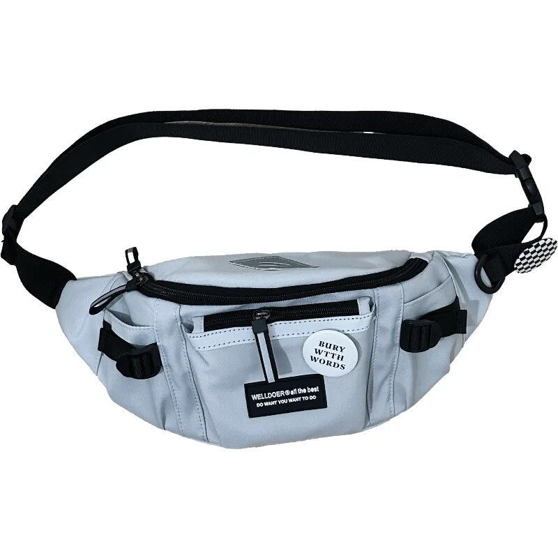 Reflective Chest Bag for Men & Women, Crossbody Waist Bag, Student Collage Shoulder Bag, Casual Purses & Handbag