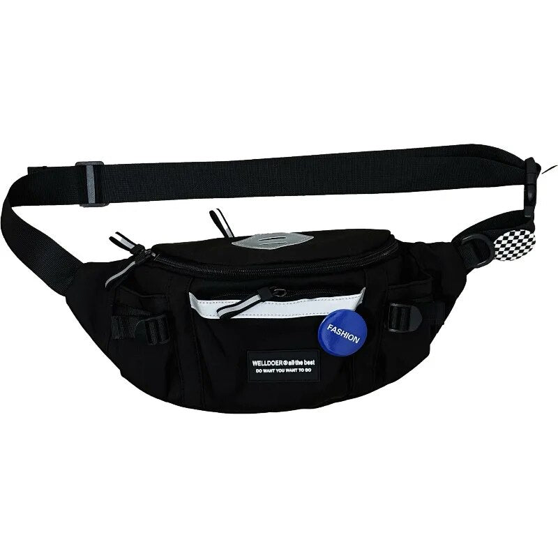 Reflective Chest Bag for Men & Women, Crossbody Waist Bag, Student Collage Shoulder Bag, Casual Purses & Handbag