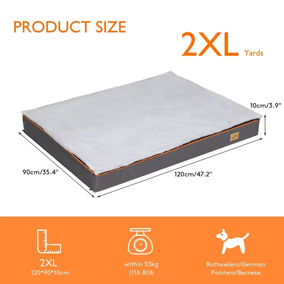 Orthopedic Dog Bed With Foam Cushion And Washable Cover 9