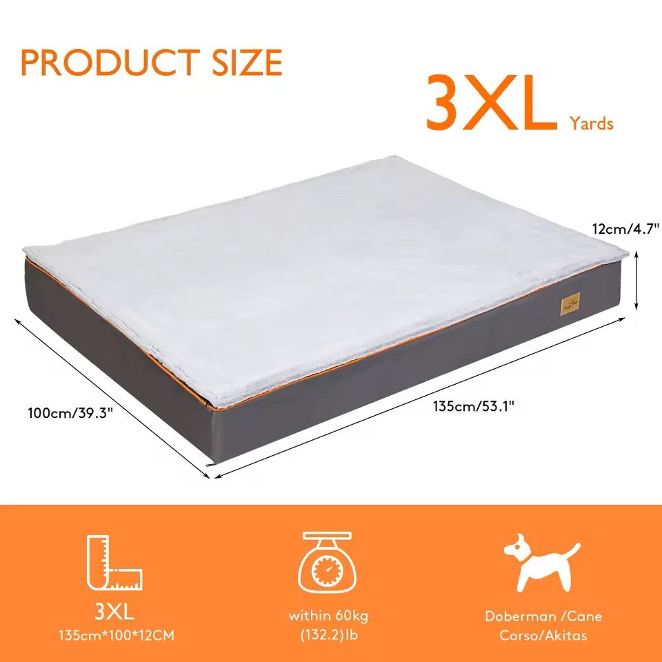 Orthopedic Dog Bed With Foam Cushion And Washable Cover 10