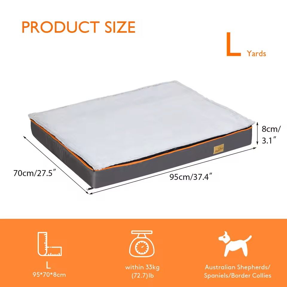 Orthopedic Dog Bed With Foam Cushion And Washable Cover 7