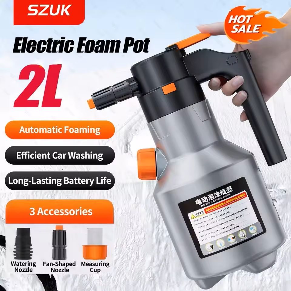 2L Electric Foam Sprayer Handheld Snow Foam Cannon for Car Wash