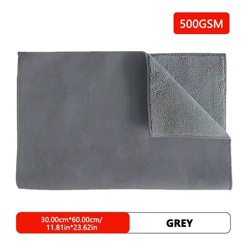500GSM DoubleSided Car Cleaning Towel Coral Velvet Drying Cloth 9