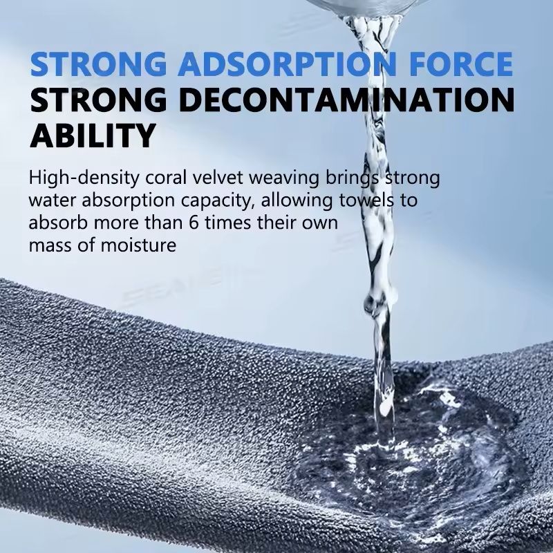 500GSM DoubleSided Car Cleaning Towel Coral Velvet Drying Cloth 2