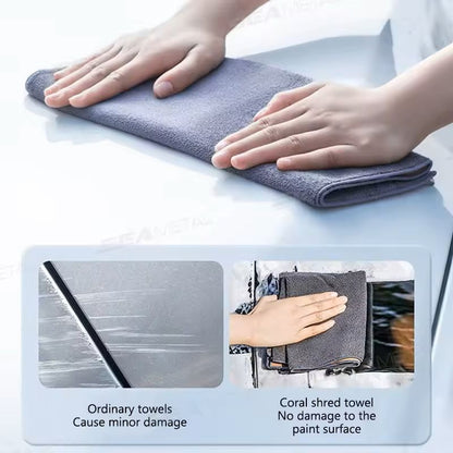 500GSM DoubleSided Car Cleaning Towel Coral Velvet Drying Cloth 3