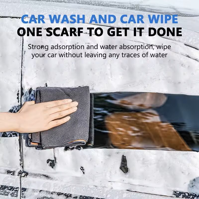 500GSM DoubleSided Car Cleaning Towel Coral Velvet Drying Cloth 5