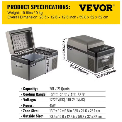Portable Car Refrigerator Freezer Compressor Cooler For Camping 7