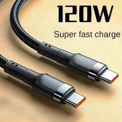 120W USBC To USBC Fast Charging Cable For Phones And Tablets 6