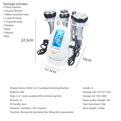 4in1 Cavitation Body Slimming Machine Vacuum And Skin Tightening Device 5
