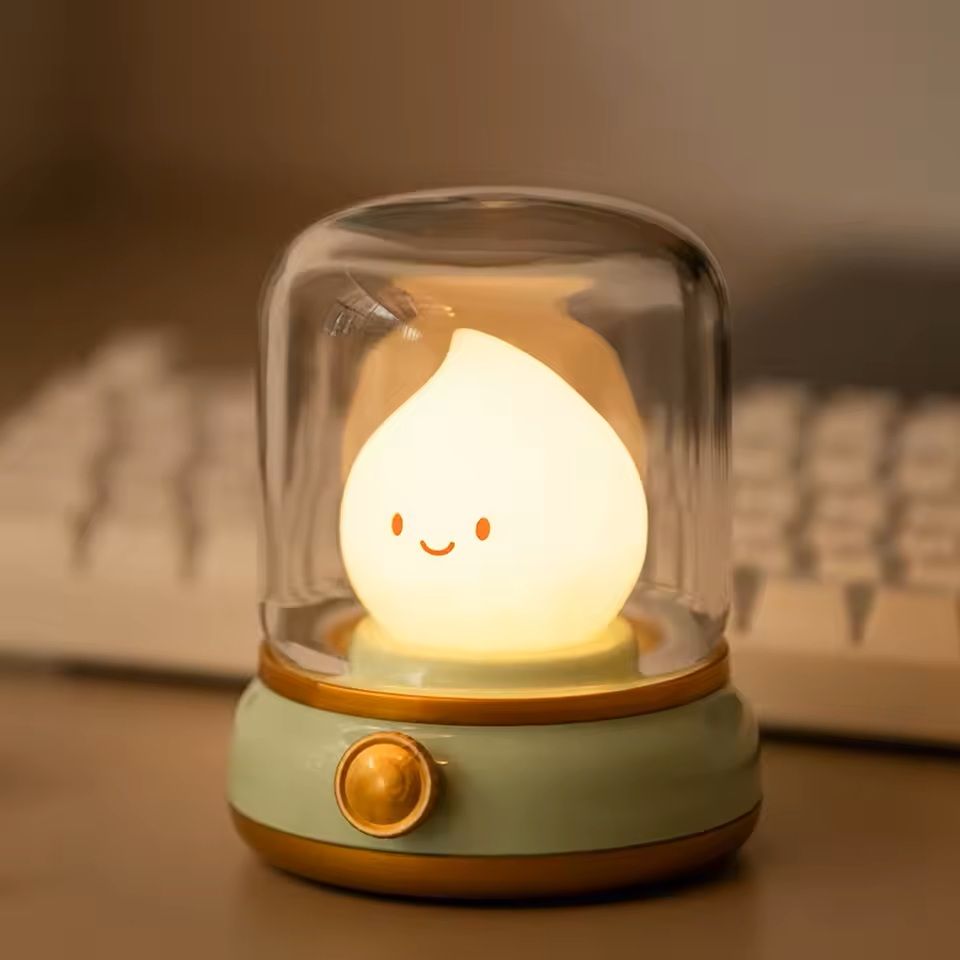 Kerosene Style LED Night Light USB Rechargeable Flameless Table Lamp