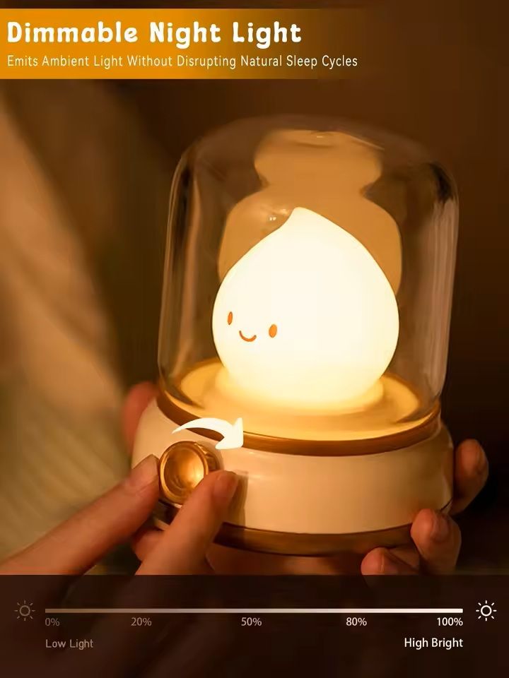 Kerosene Style LED Night Light USB Rechargeable Flameless Table Lamp 3