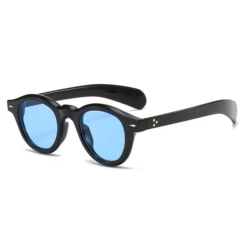 Small Round Retro Sunglasses UV400 Clear Lens Punk Style 9