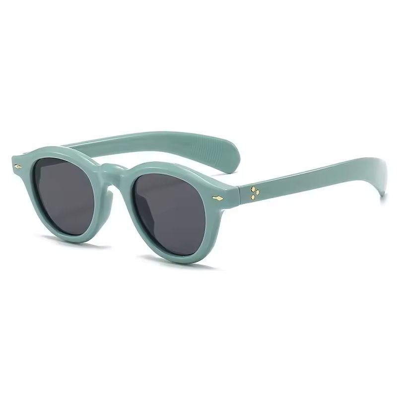 Small Round Retro Sunglasses UV400 Clear Lens Punk Style 14