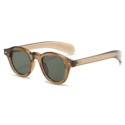 Small Round Retro Sunglasses UV400 Clear Lens Punk Style 1