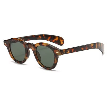 Small Round Retro Sunglasses UV400 Clear Lens Punk Style 4