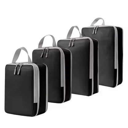 4Piece Travel Compression Packing Cubes Waterproof Organizer Set 6