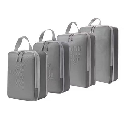 4Piece Travel Compression Packing Cubes Waterproof Organizer Set 7