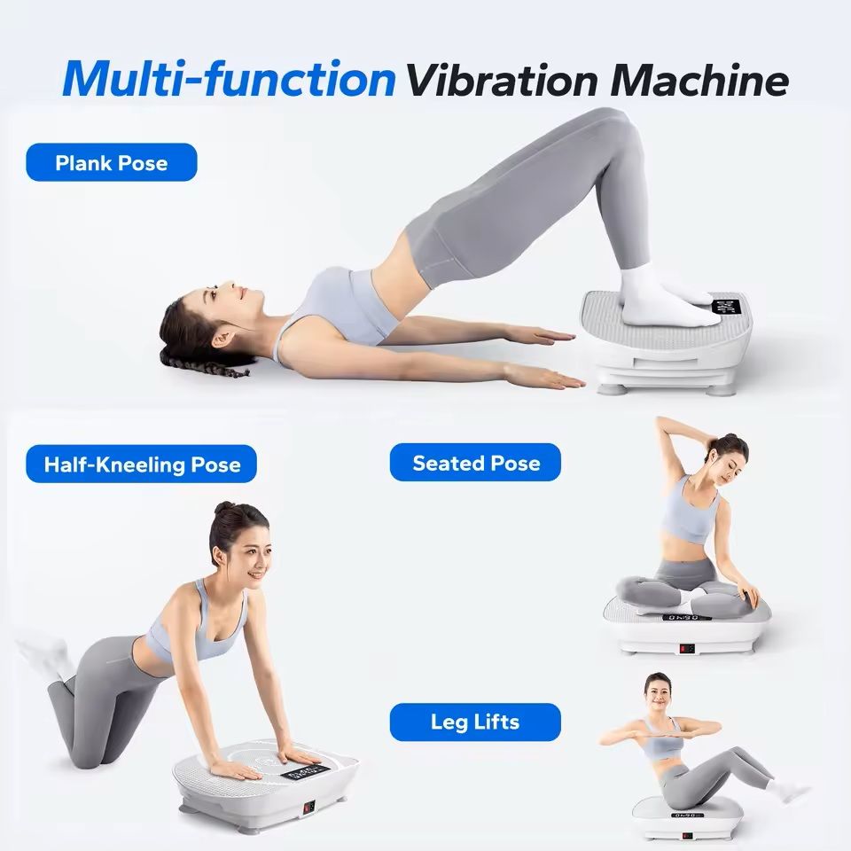Vibration Plate Exercise Machine Whole Body Fitness Platform 4
