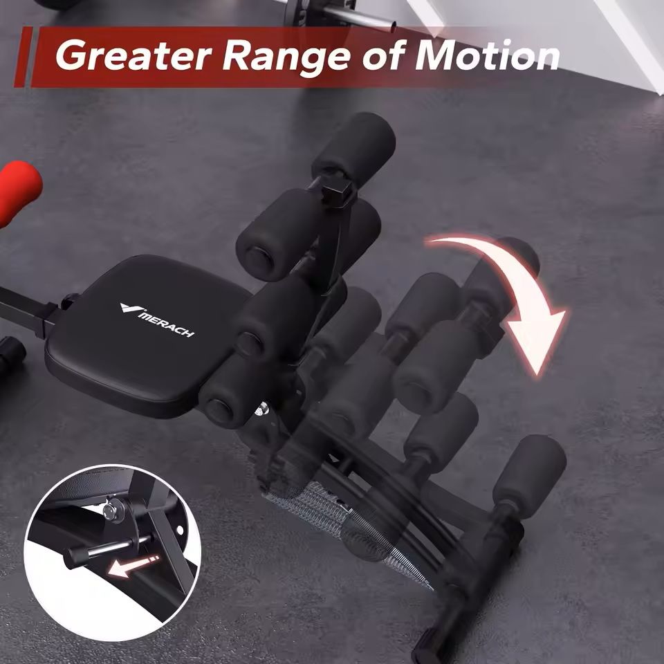 MultiFunctional Ab Trainer Adjustable Sit Up Workout Bench 3