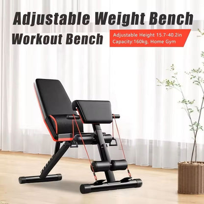 Adjustable Weight Bench Incline Decline Foldable Strength Training Bench