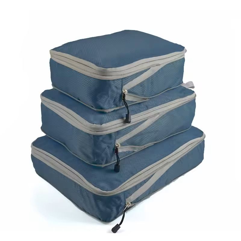 3Piece Compressible Packing Cube Set Waterproof Travel Organizer Bags 9