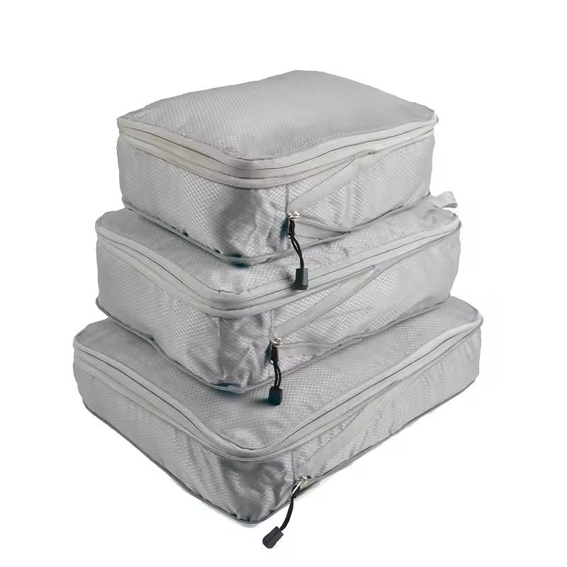 3Piece Compressible Packing Cube Set Waterproof Travel Organizer Bags 13