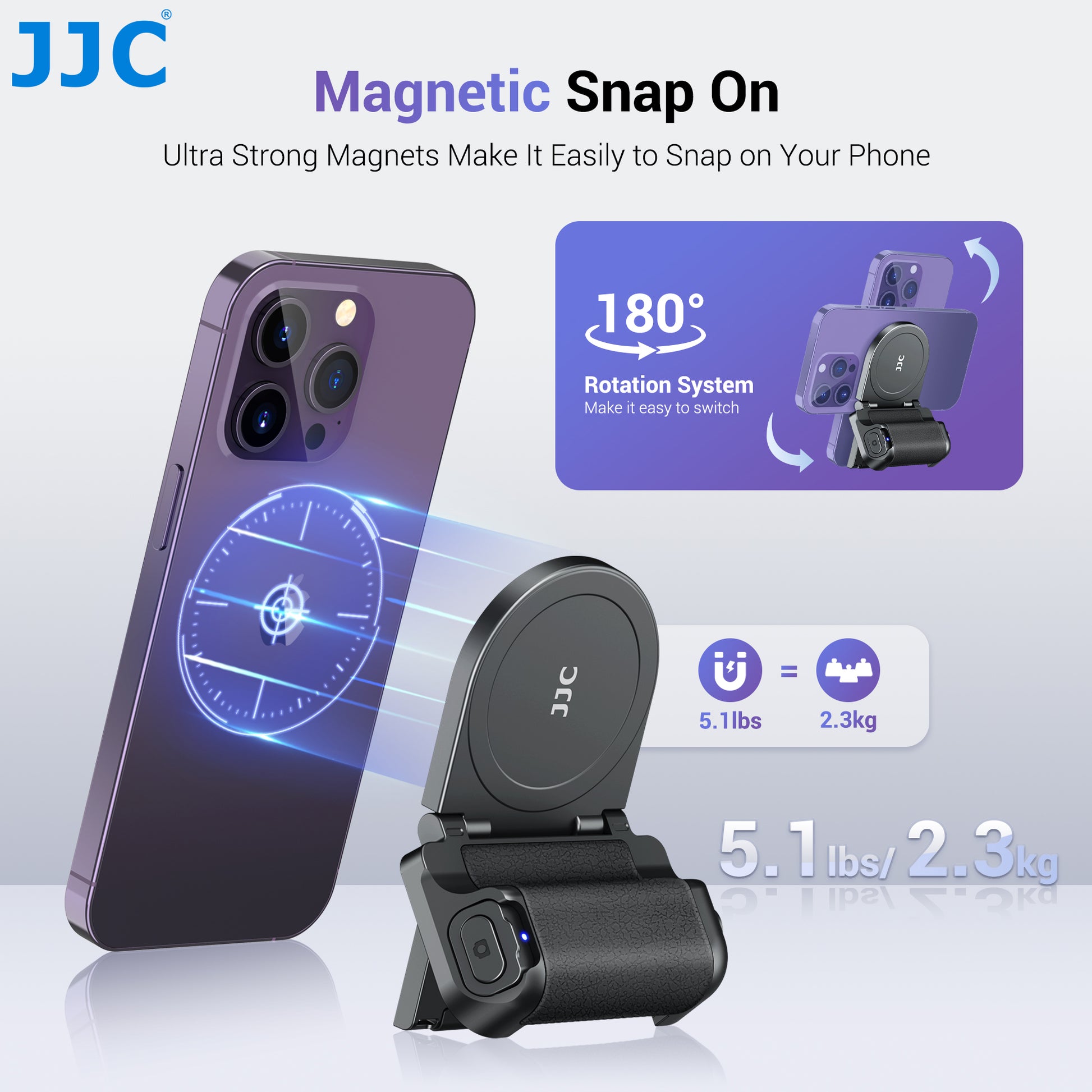 MagSafe Magnetic Phone Grip With Bluetooth Remote Tripod Mount Handheld SnapGrip Handle For IPhone  4
