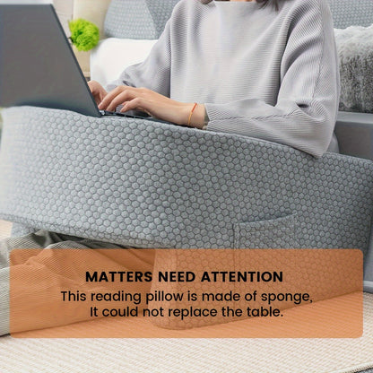 Memory Foam Reading Pillow for Gaming, Extra Large Arm Rest Pillow for Adult Bed Rest, Work, Study, or TV with Removable