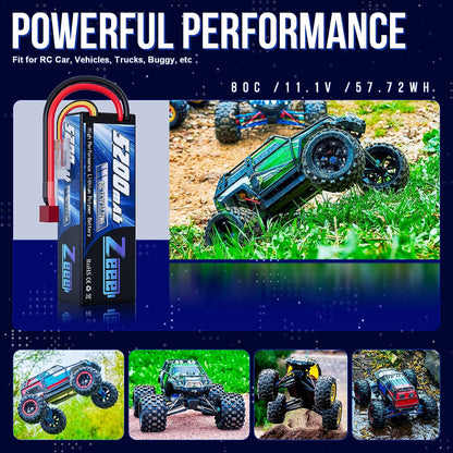 Zeee 3S 5200mAh Lipo Battery 111V 80C Hardcase With TXT60EC35 Plug For RC Car Buggy Truck FPV Drone 4