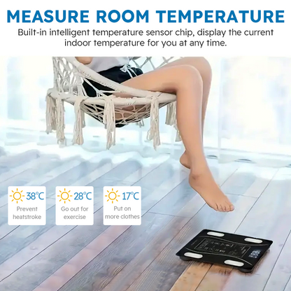 Wireless Smart Body Fat Scale Wireless with LED Digital Bathroom Weight Scale Display & Bluetooth Body Composition Scale