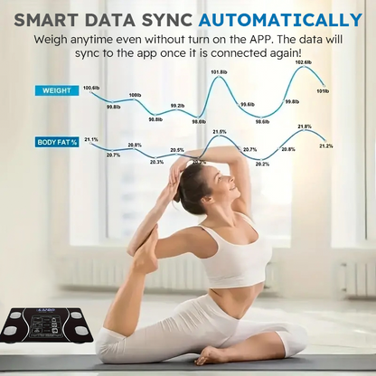 Wireless Smart Body Fat Scale Wireless with LED Digital Bathroom Weight Scale Display & Bluetooth Body Composition Scale
