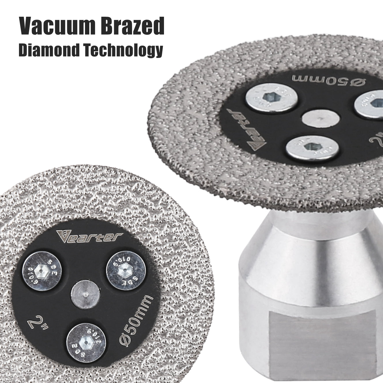M14 Flange Diamond Cutting Disc, Vearter Vacuum Brazed Engraving Saw Blade for Marble, Tile, Ceramic, Stone, Concrete