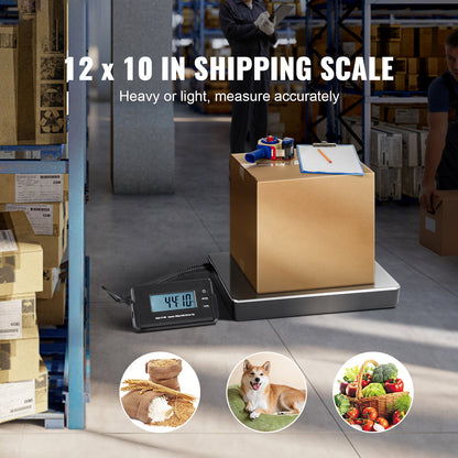 Digital Shipping Scale with Timer & Tare Function, HD LCD Screen, Portable Package Postal Scale for Home & Post Office