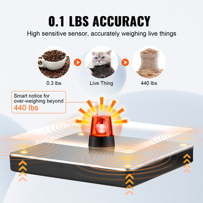 Digital Shipping Scale with Timer & Tare Function, HD LCD Screen, Portable Package Postal Scale for Home & Post Office