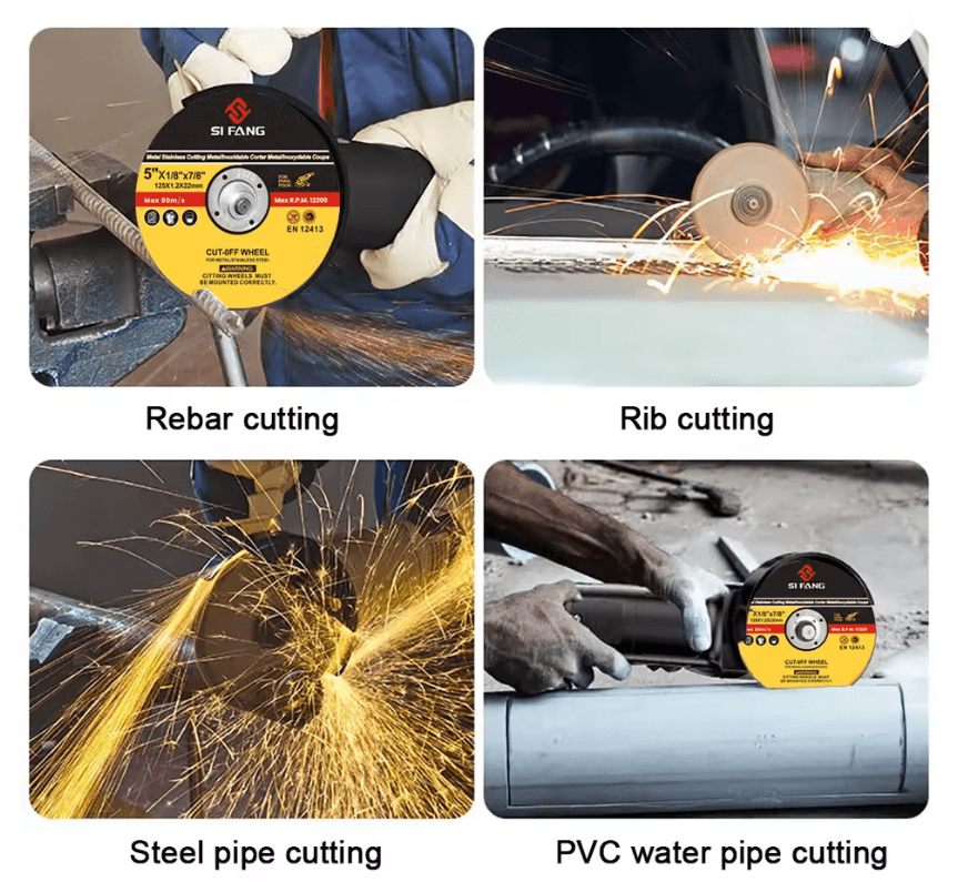 5 Piece Metal Cutting Disc Set For Angle Grinders With Resin Grinding Wheel For Steel And Wood 0