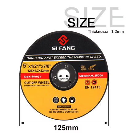 5 Piece Metal Cutting Disc Set For Angle Grinders With Resin Grinding Wheel For Steel And Wood 3