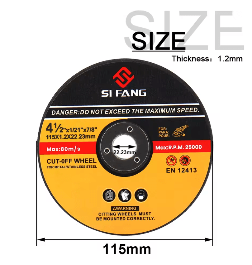 5 Piece Metal Cutting Disc Set For Angle Grinders With Resin Grinding Wheel For Steel And Wood 4