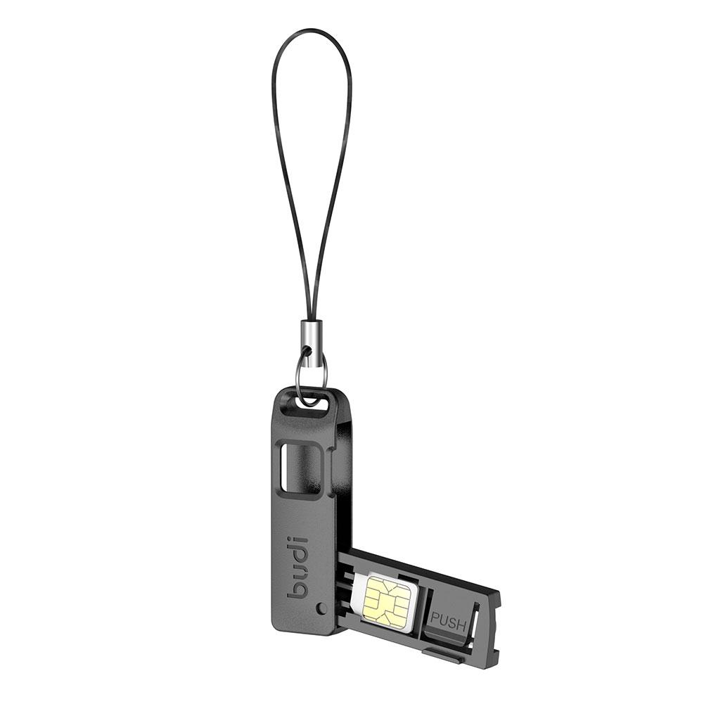 Universal SIM Card Ejector Pin with Keychain Storage Box Anti Lost SIM TF Card Tray Opener for Mobile Phones and Tablets