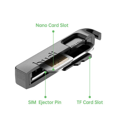 Universal SIM Card Ejector Pin with Keychain Storage Box Anti Lost SIM TF Card Tray Opener for Mobile Phones and Tablets