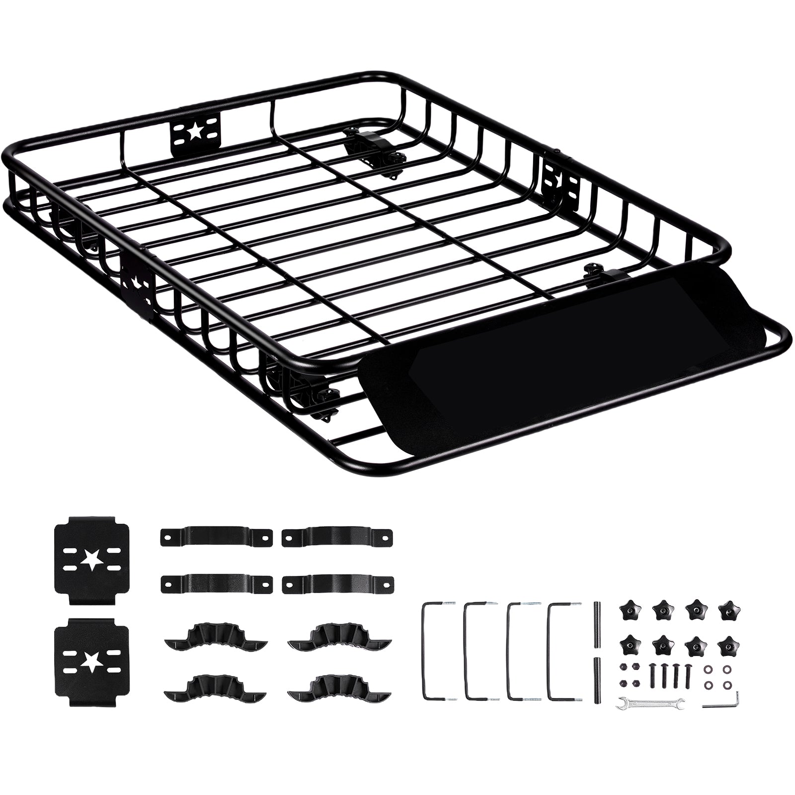 Heavy-Duty Roof Rack Cargo Basket, Rooftop Cargo Carrier for SUV, Truck & Vehicle, Rust-Resistant, Aerodynamic Design