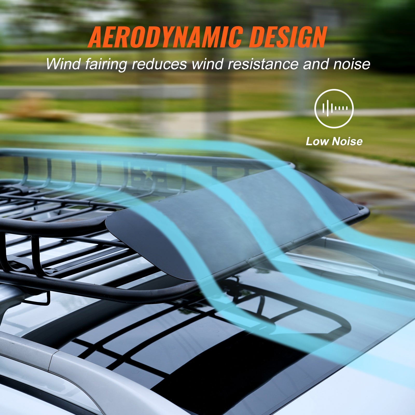 Heavy-Duty Roof Rack Cargo Basket, Rooftop Cargo Carrier for SUV, Truck & Vehicle, Rust-Resistant, Aerodynamic Design