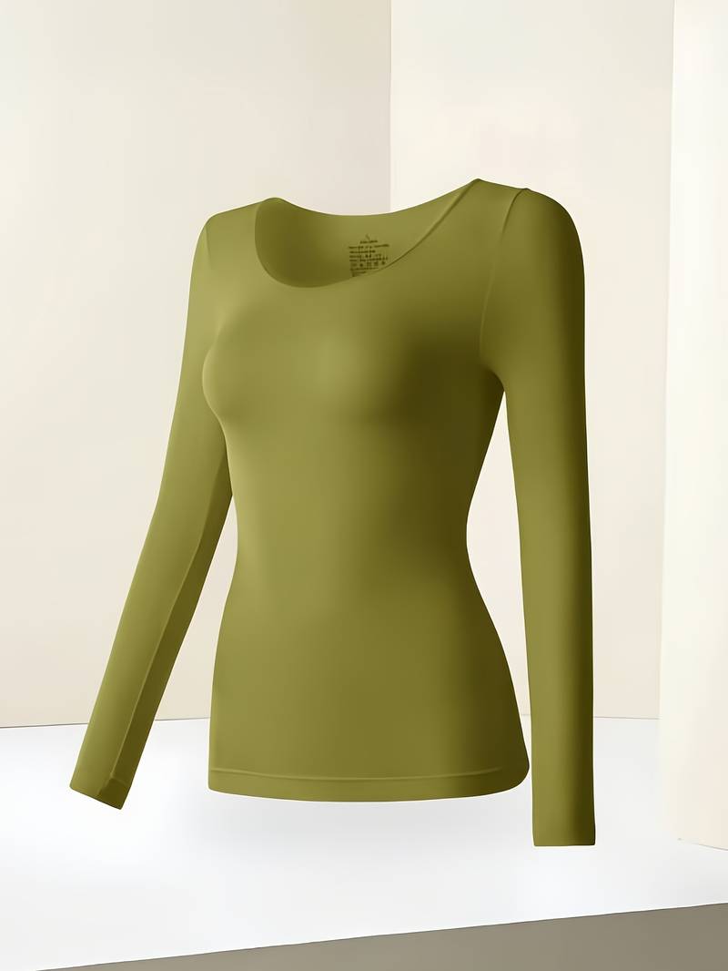 Womens Thermal Long Sleeve TShirt  Lightweight Winter Bottoming Shirt For Cold Weather Layering 8