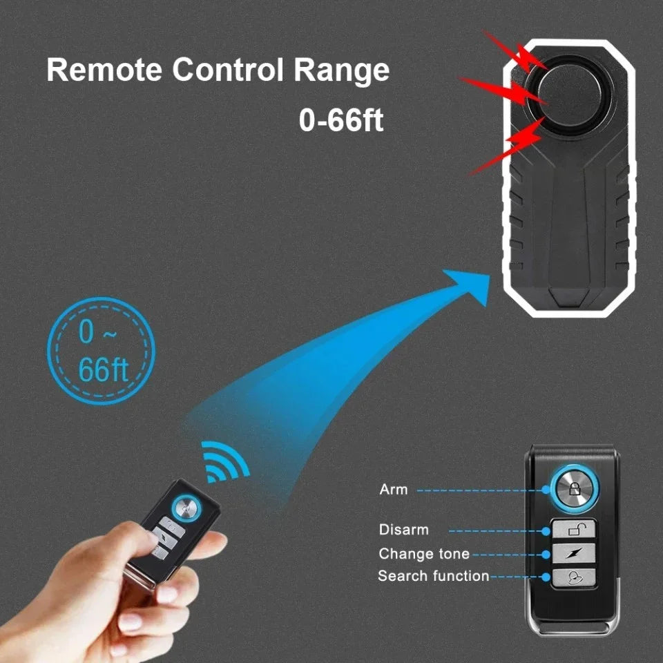 Wireless Motorcycle Burglar Alarm With Remote Waterproof Extractme Car Bike Electric Scooter Anti T 3