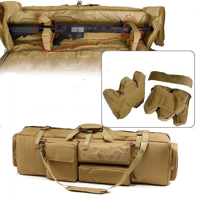 Heavy Duty Tactical Rifle Gun Carry Bag Nylon Oxford Case for Hunting Airsoft Paintball Shooting with Adjustable Strap