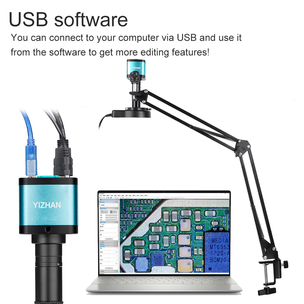 Electronics Soldering Microscope Camera Adjustable Stand  Software For Precision PCB Inspection 1