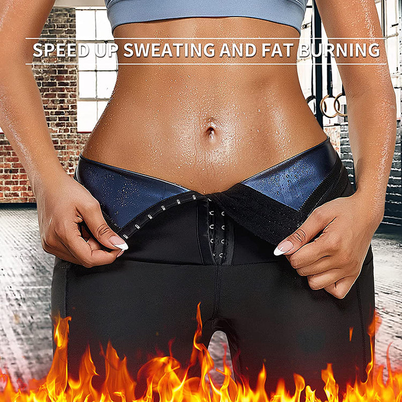 Women Hot Sweat Sauna Shaper Shorts, Tummy Control Slimming Panties Waist Trainer Thermo Leggings for Weight Loss