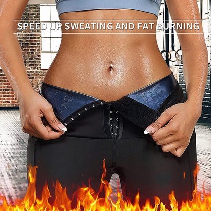 Women Hot Sweat Sauna Shaper Shorts, Tummy Control Slimming Panties Waist Trainer Thermo Leggings for Weight Loss